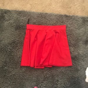 Red skater skirt